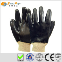 Sunnyhope rote interlock schwarze pvc tauchte handschuhe